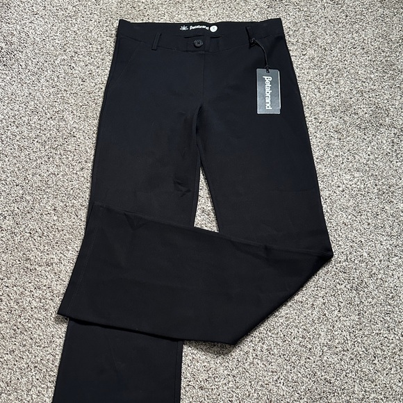 Betabrand black flare leg yoga dress Flare Pants size M long new office - Picture 6 of 13